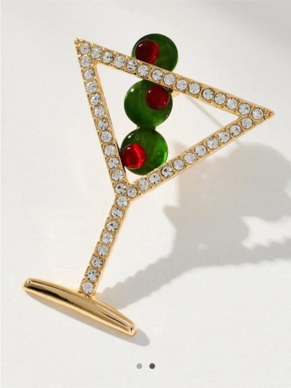 New! Anthropologie Gold Dirty Martini Olive Statement Earrings NWT (3013)